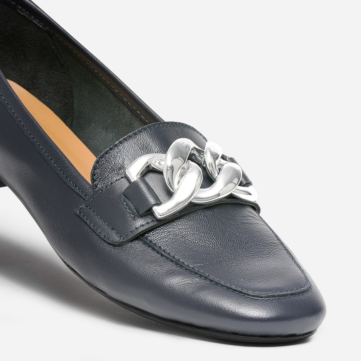 Mocassin en cuir FOGONY bleu fonce, ERAM