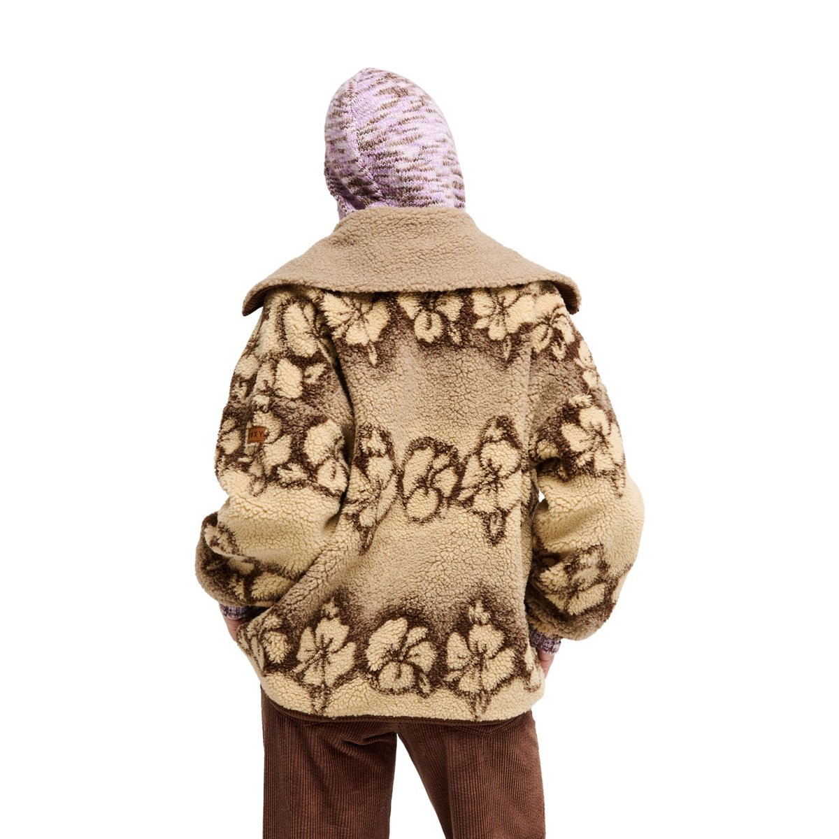 Veste zippée en sherpa oversize FEELS LIKE WINTER. beige peeble hibi sherpa, ROXY