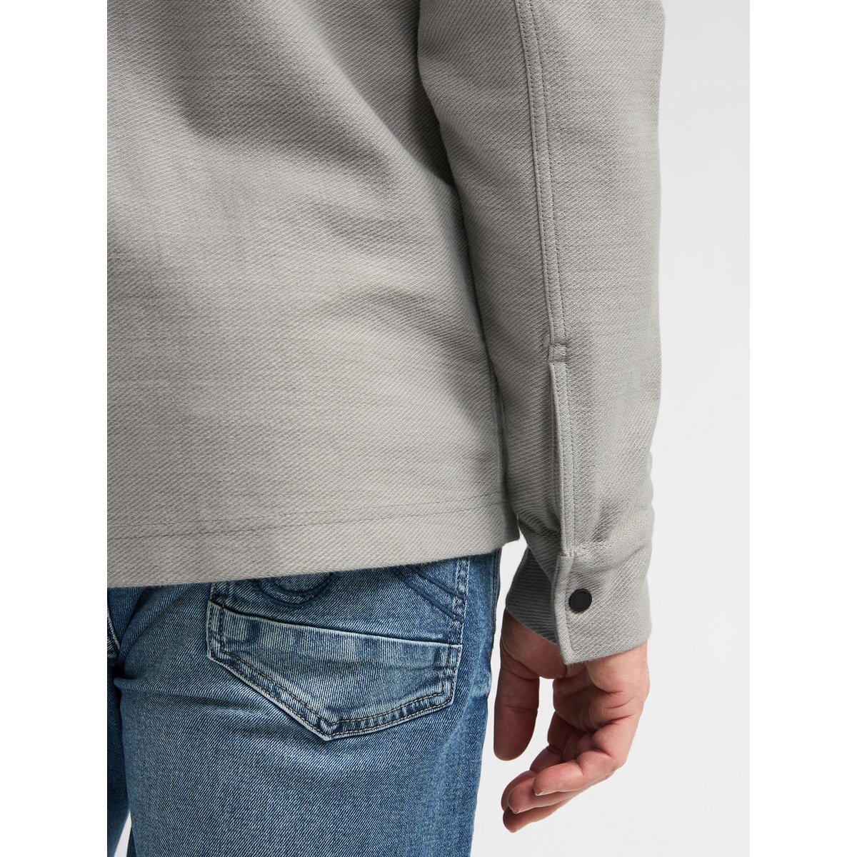 Surchemise utilitaire en coton forgemark noir ice grey, PETROL INDUSTRIES
