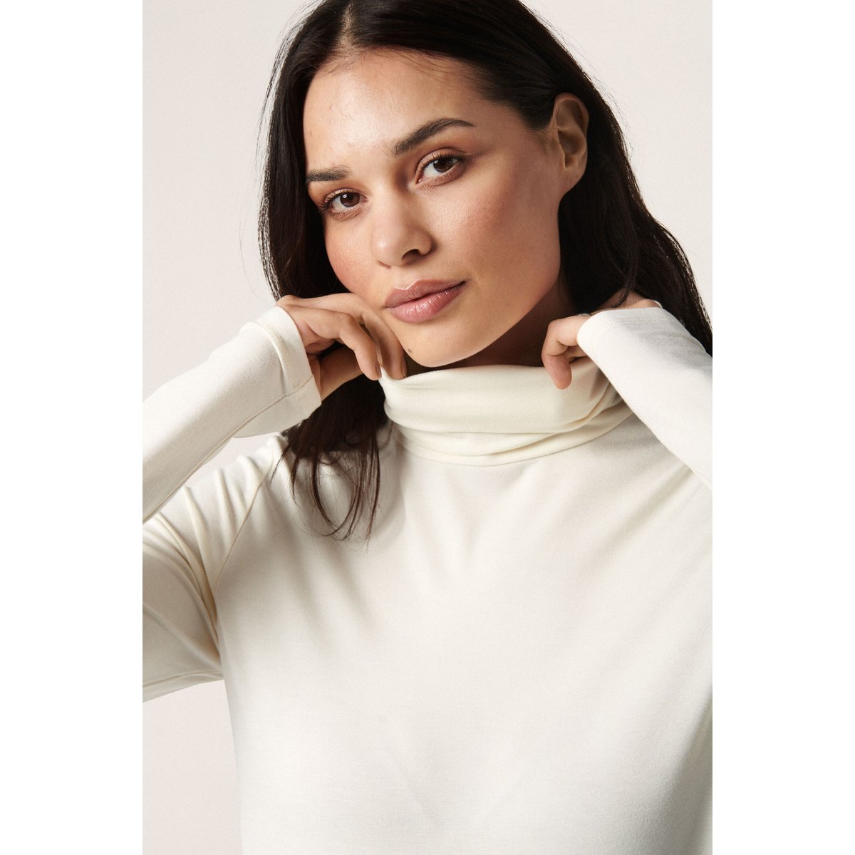 T-shirt à manches longues blanc whisper white, SOAKED IN LUXURY