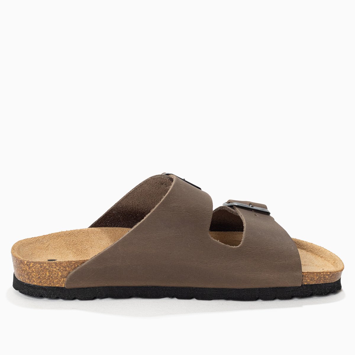 Sandales en cuir ATLAS gris foncé, BAYTON