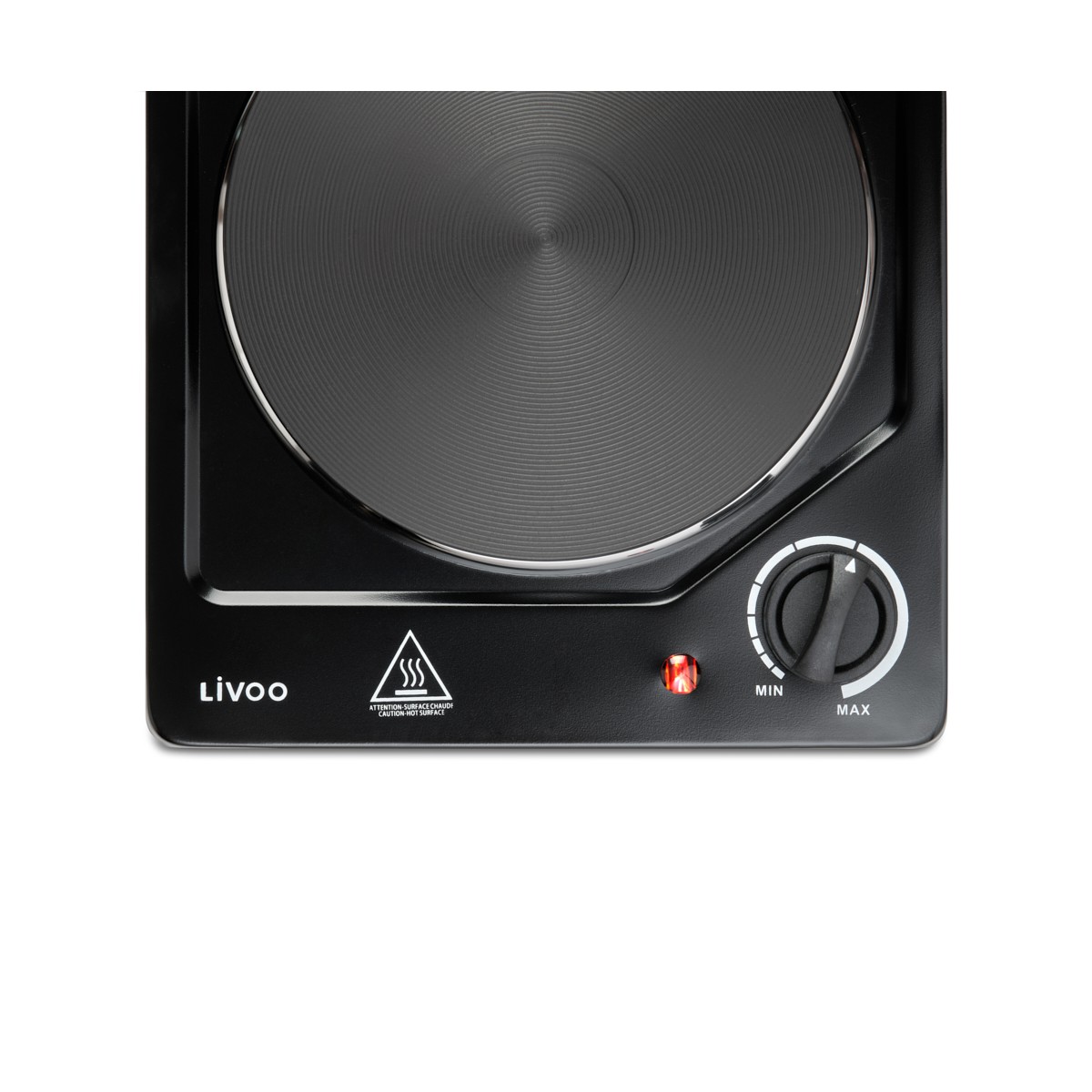 Plaque de cuisson électrique noir, LIVOO