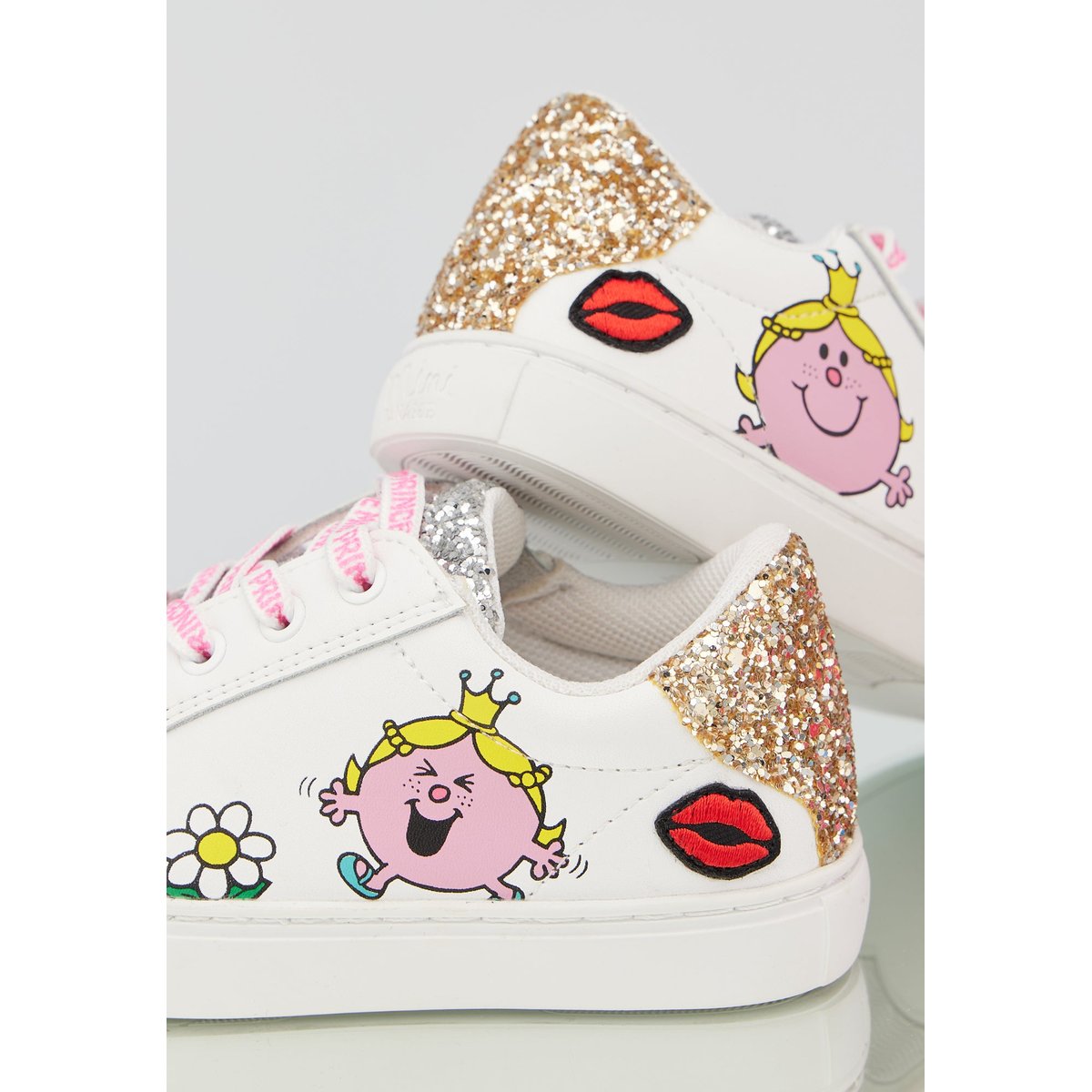 Baskets Enfant En Cuir Mini Simone Monsieur Madame Princesse blanc, BONS BAISERS