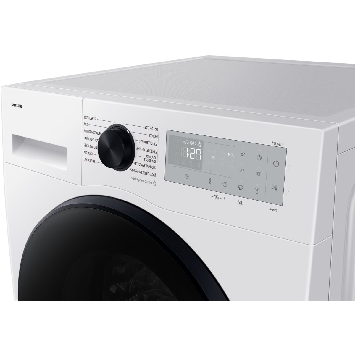 Lave linge séchant hublot WD11DG5B15BH blanc, SAMSUNG