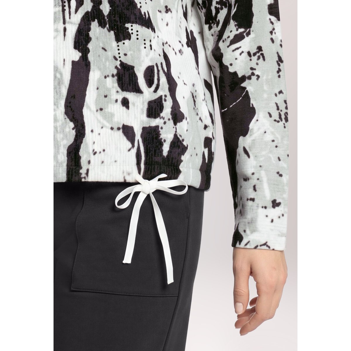 Pull-over en maille à impression blanc/noir, BETTY BARCLAY