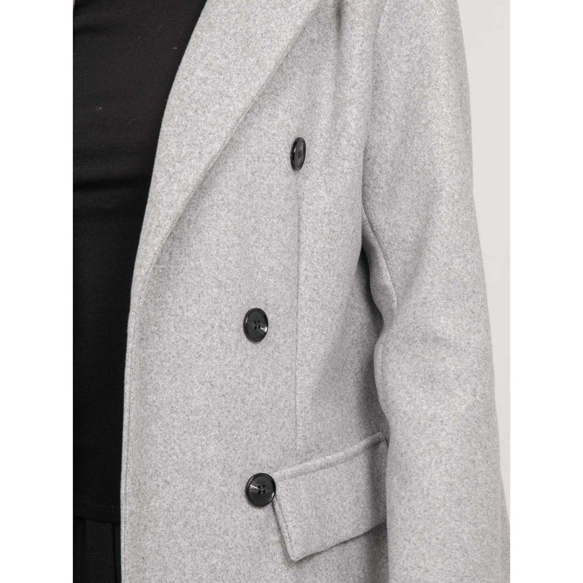Caban Court Croisé Drap De Laine Ubeve gris, DONA LISA