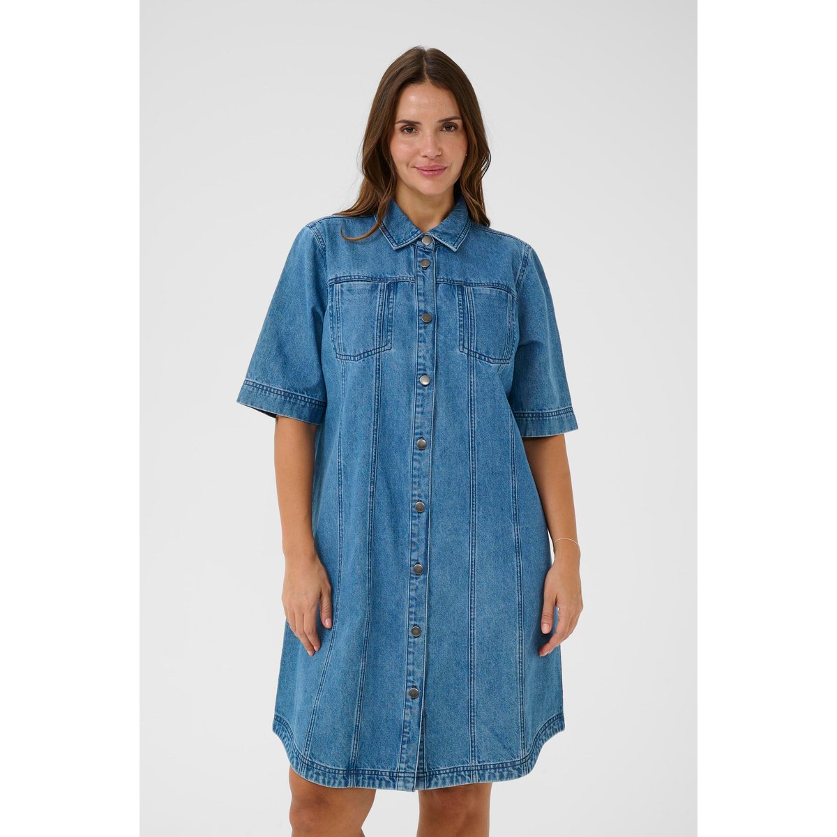 Robe en jean bleu blue denim, KAFFE CURVE
