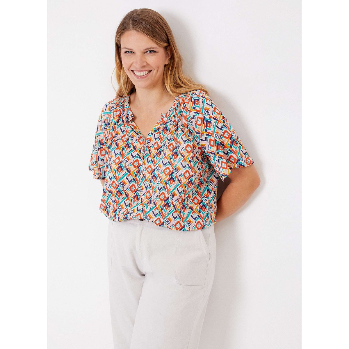 Top col tunisien coton bio KLERVIA rose pink, LA FIANCÉE