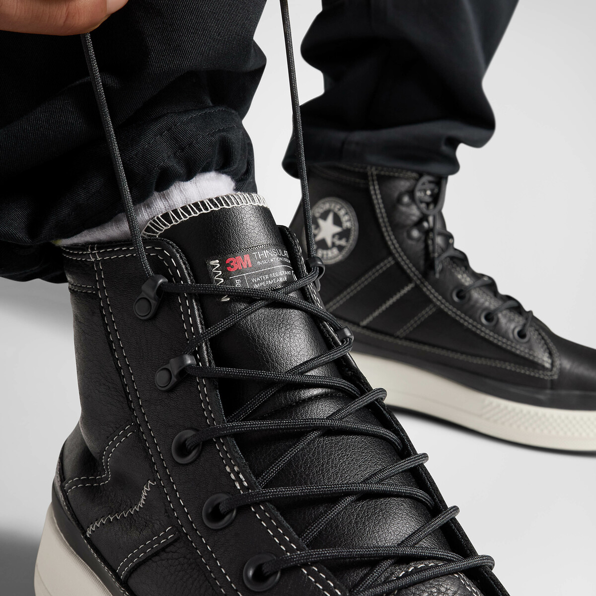 All Star Equip Hi Counter Climate High Top Trainers in Leather black, CONVERSE
