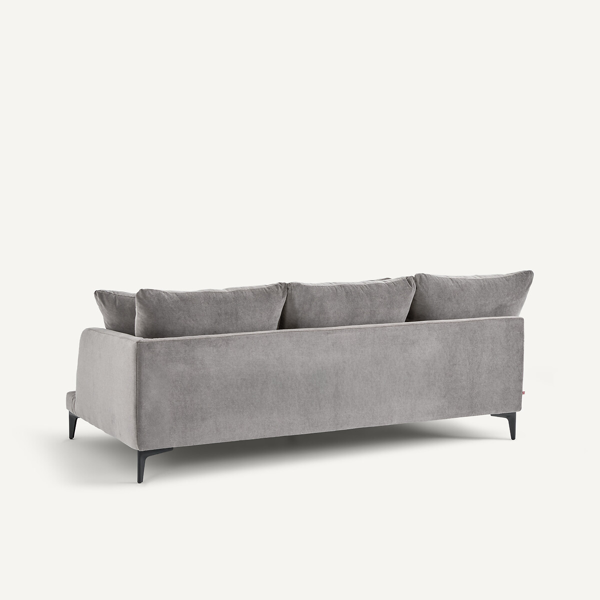 Demi-canapé 3 places en velours stone, MODERNISTE gris souris, EMMANUEL GALLINA X AM.PM