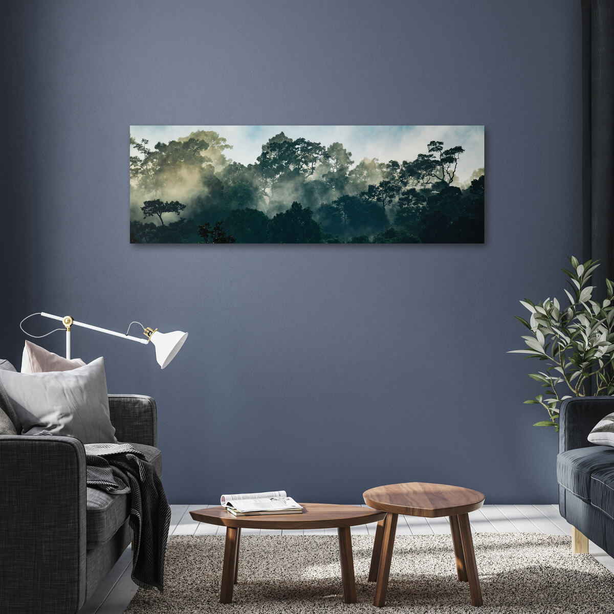 Tableau Mural Paysage Et Arbres FORÊT tableaux sur toile-vert, CEANOTHE