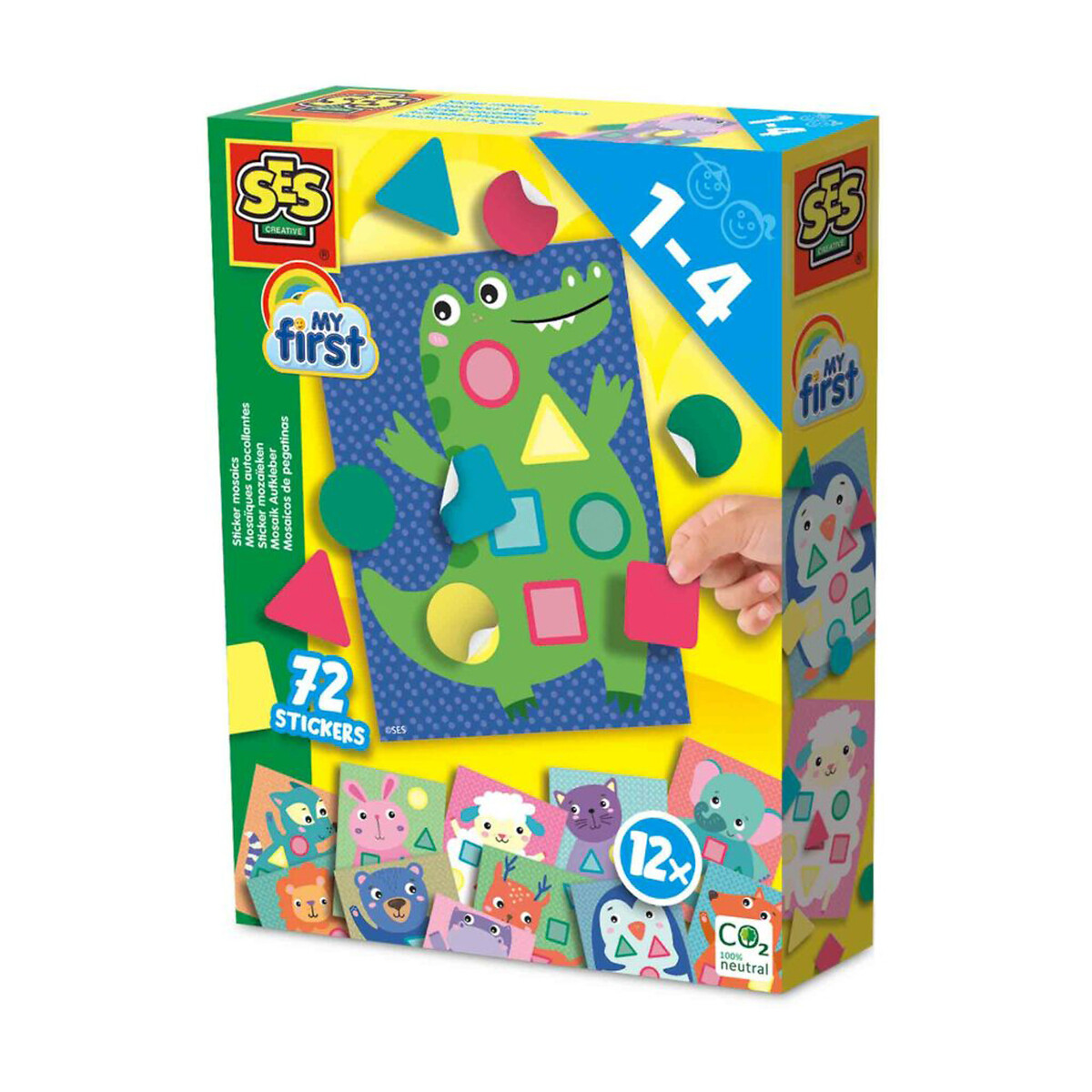 Brinquedo "Autocolantes formas geométricas", SES multicolor, SES