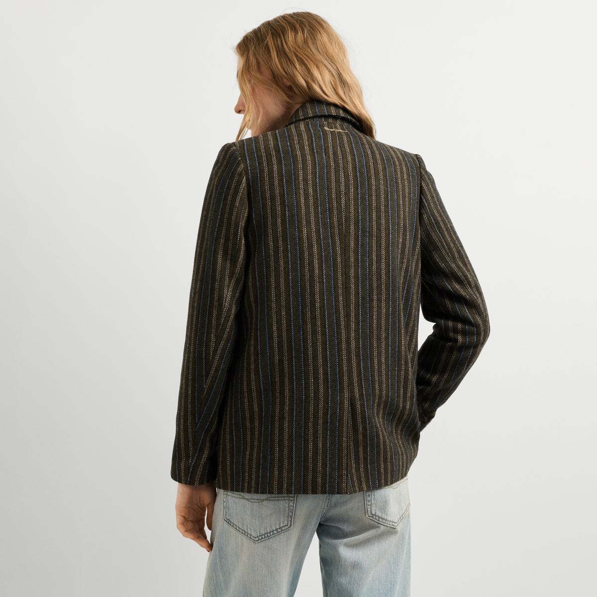 Veste Type Blazer À Carreaux vert gamme, PEPE JEANS
