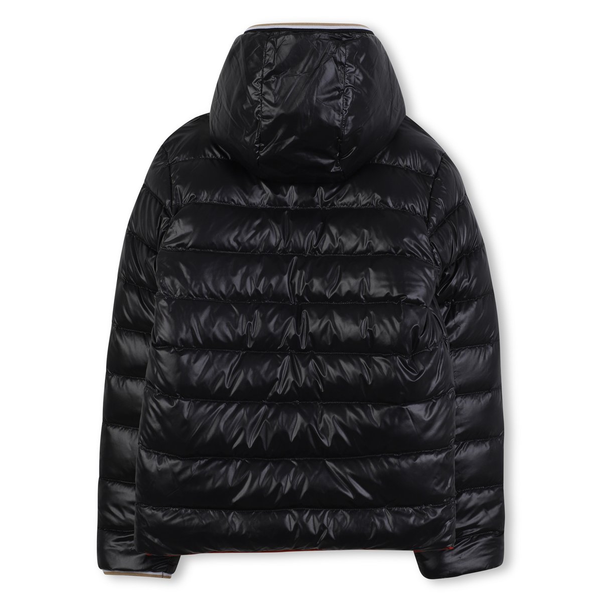 Chemise en duvet réversible avec capuche grenade, BOSS KIDSWEAR