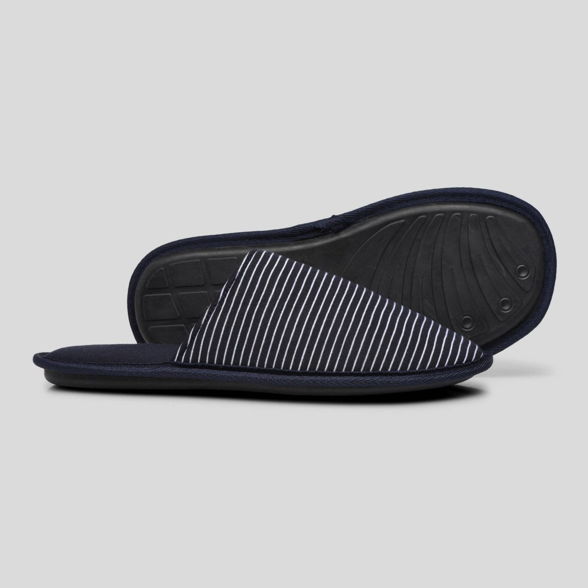 Mules rayées marine, MONOPRIX