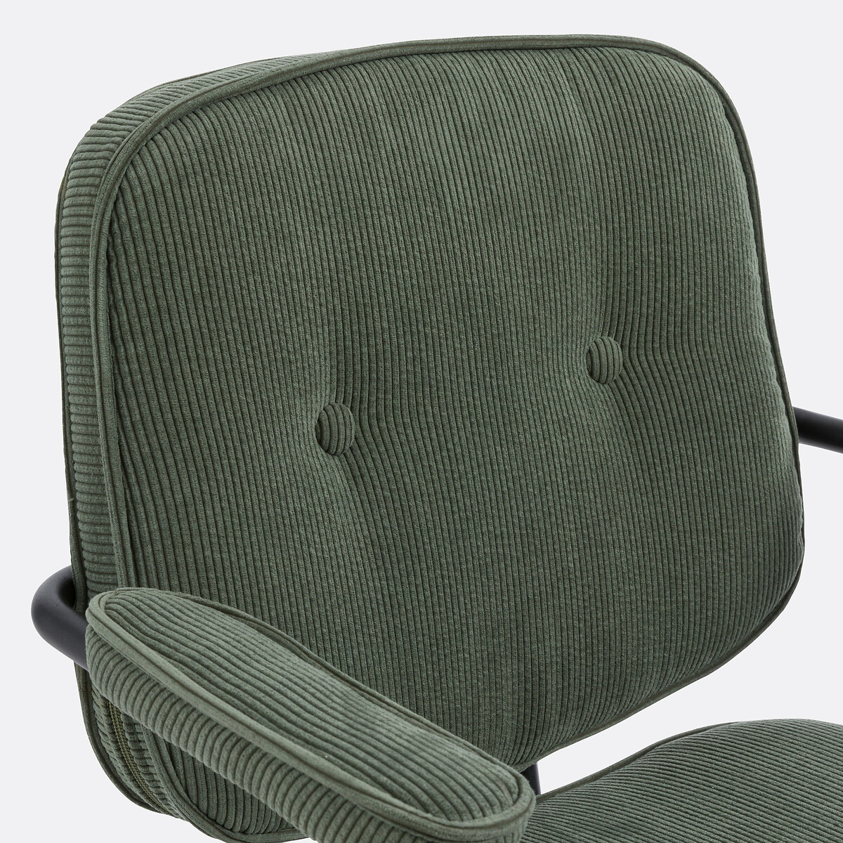 Poltrona da ufficio vintage Felipe verde kaki, LA REDOUTE INTERIEURS