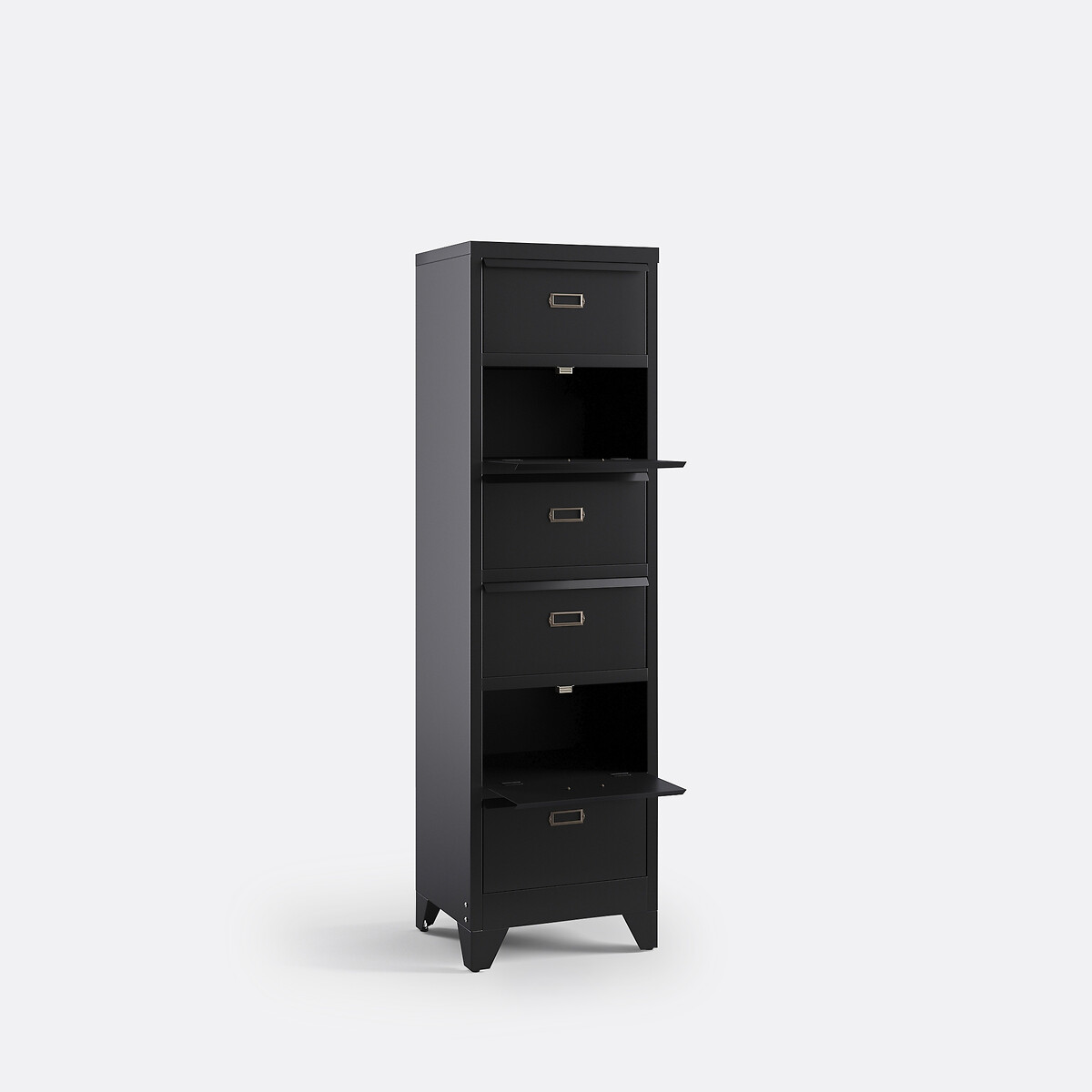Chiffonnier à clapets en métal acier, Hiba noir, LA REDOUTE INTERIEURS
