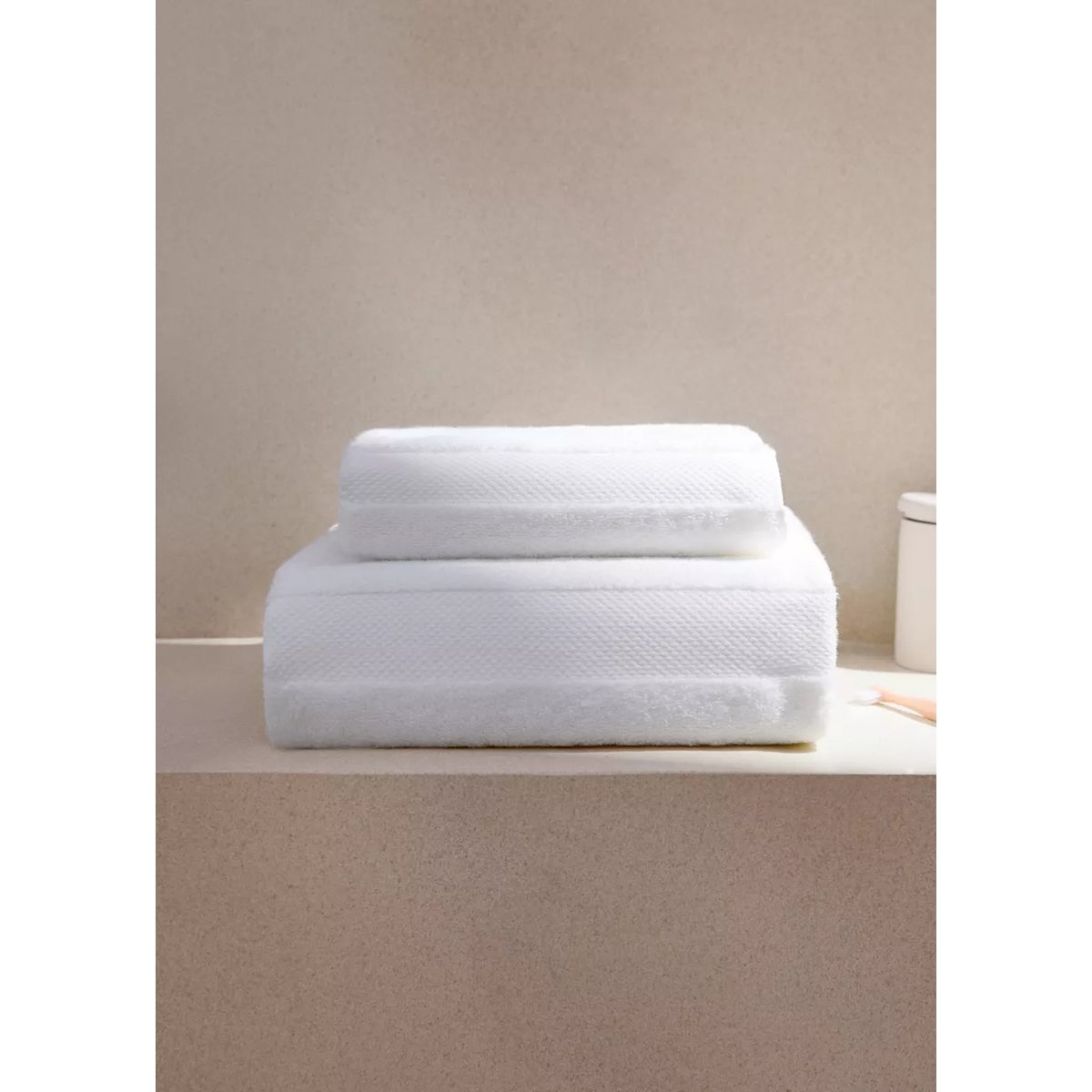 Serviette toilette coton extra doux blanc, MANGO HOME