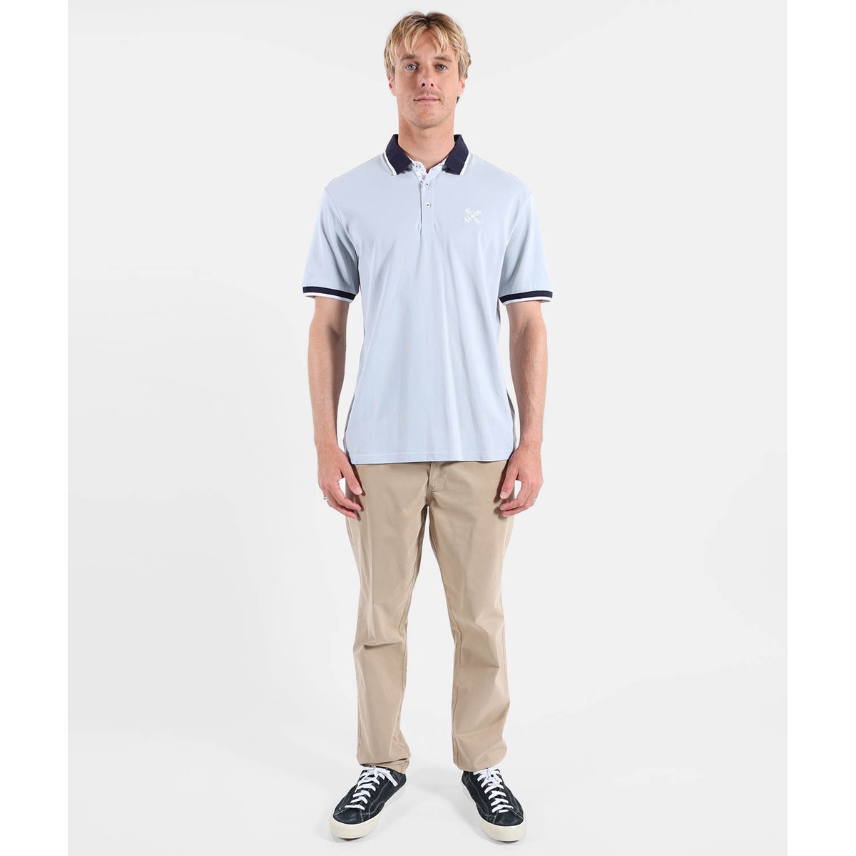 Piqué short sleeve polo NACHEM light blue, OXBOW