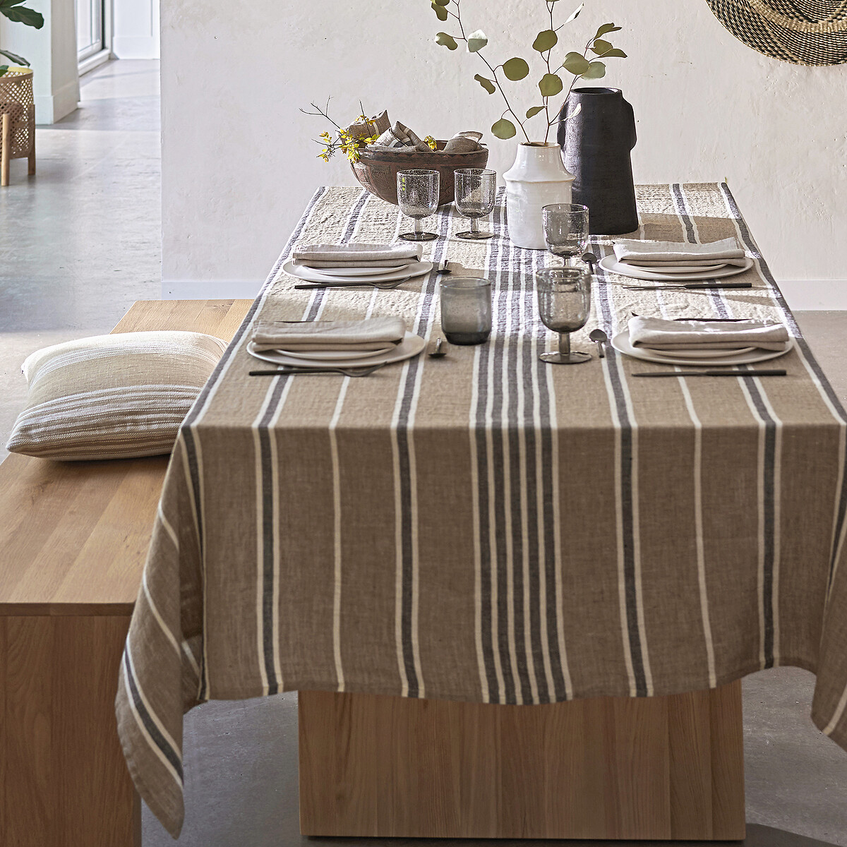 Panca in rovere massiccio, lunghezza 200 cm, Vova quercia, LA REDOUTE INTERIEURS