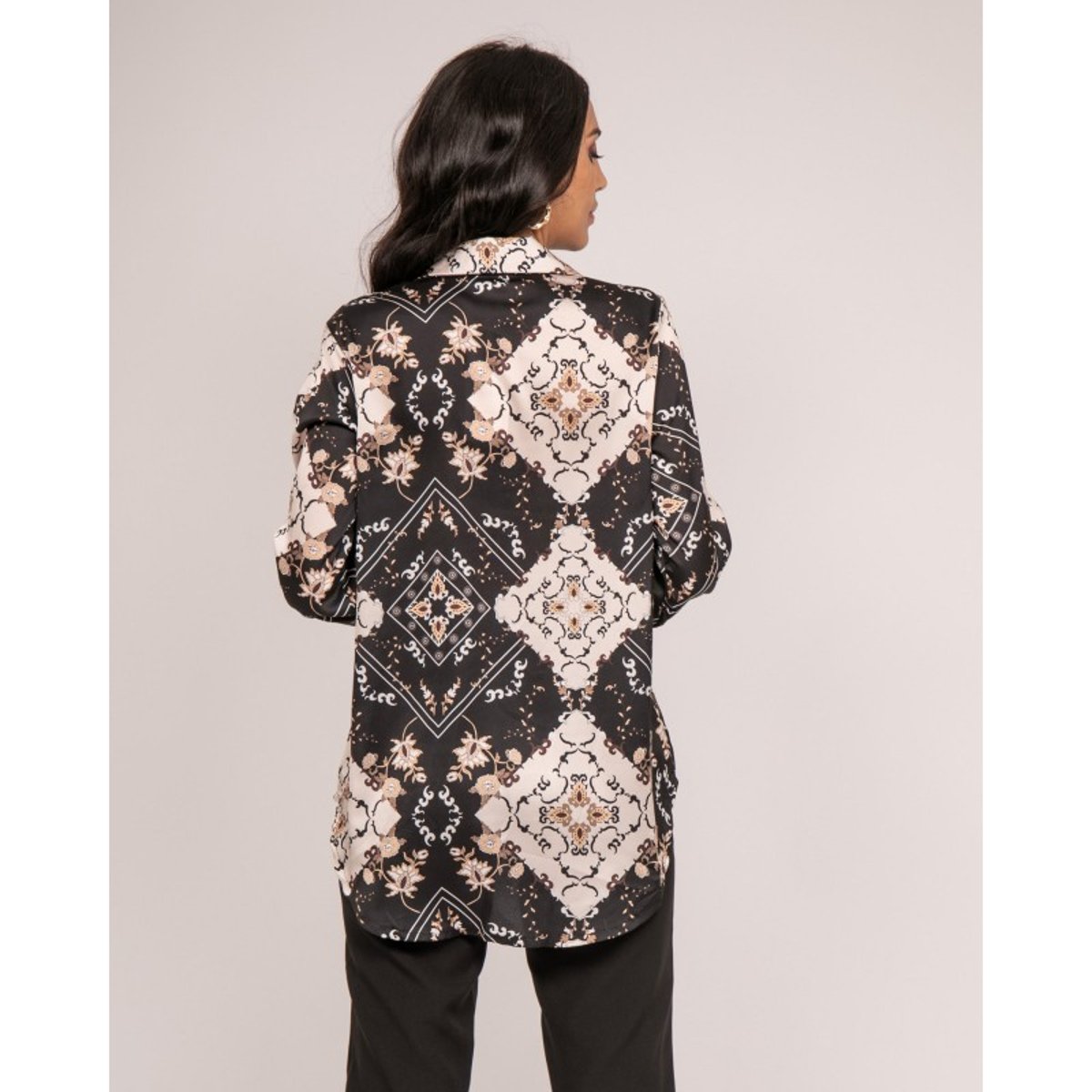 Chemise Motifs Omist noir, DONA LISA