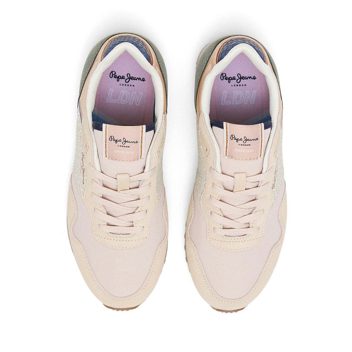 Baskets De Course Avec Logo Imprimé beige sable, PEPE JEANS