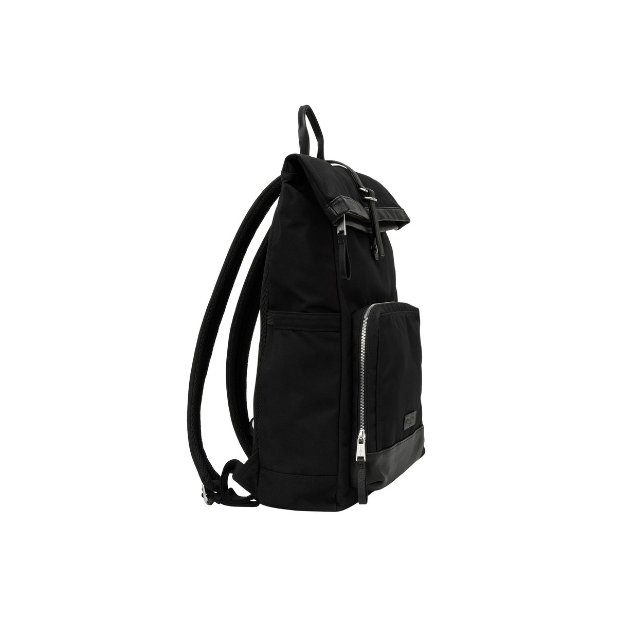 Sac à dos modèle Mory en toile cirée noir, MARC O'POLO