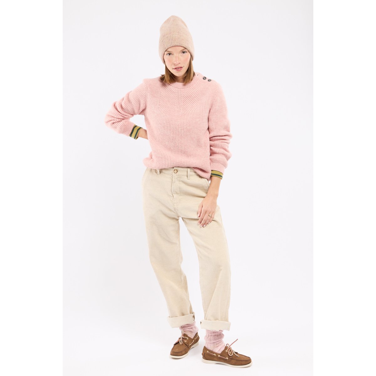 Pull maille perlée - alpaga et laine body, ARMOR-LUX