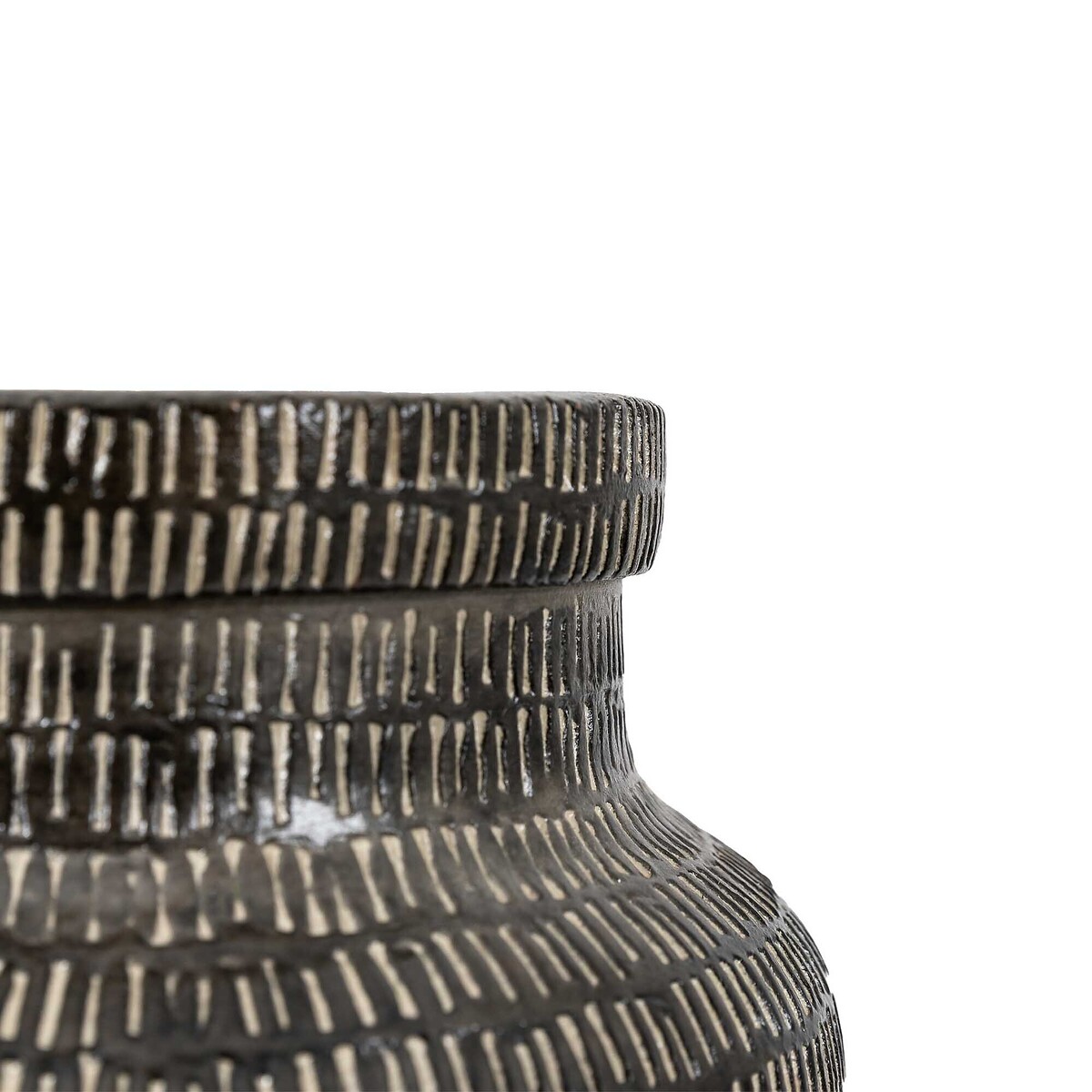 20cm Wide Textured Vase black, ÉDITÉ