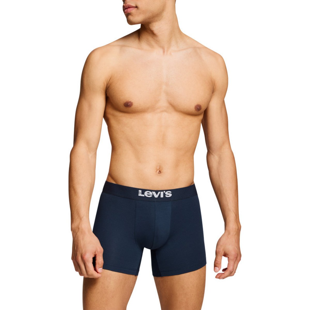 Lot de 2 boxers courts bleus en coton avec ceinture élastiquée bleu, LEVI'S