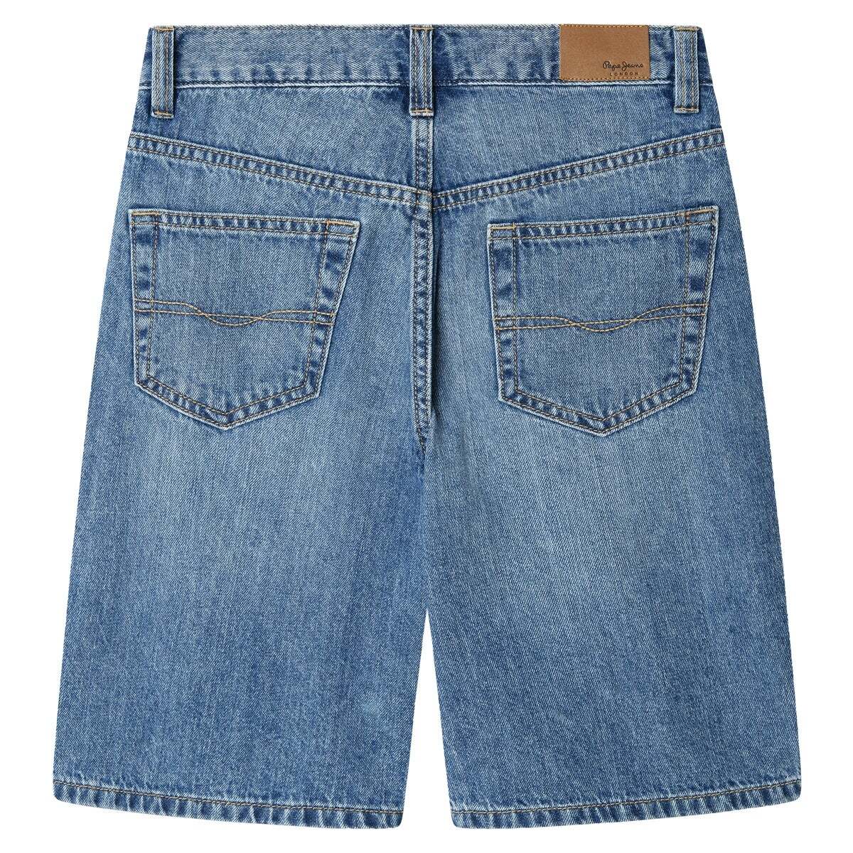 Bermuda En Denim Coupe Ample 9oz blue rigid denim, PEPE JEANS