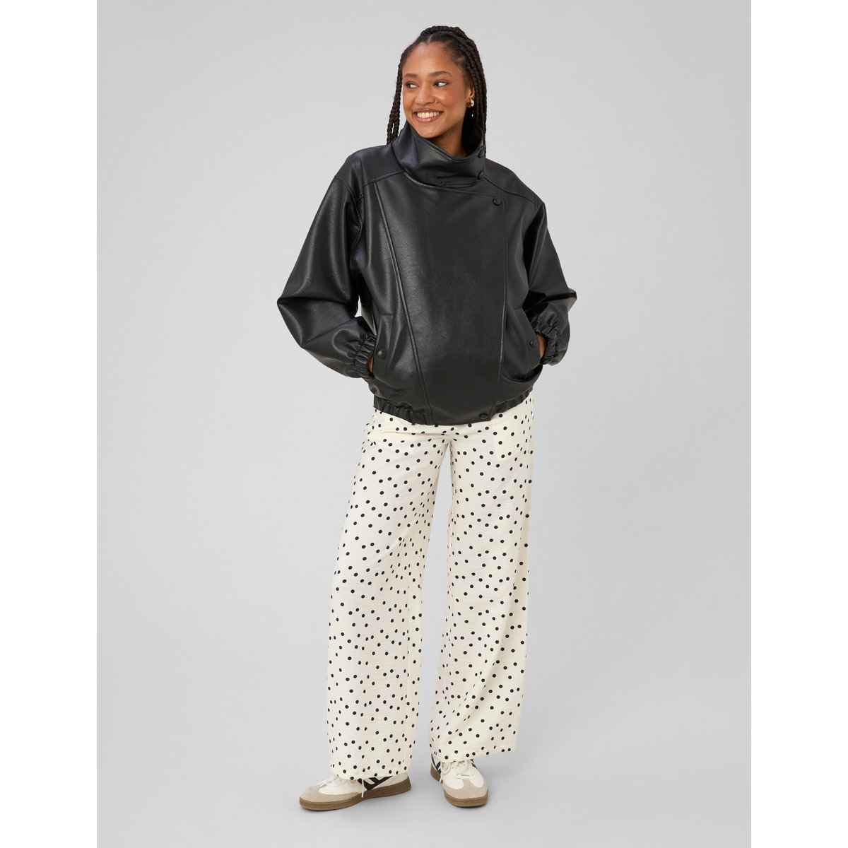 Veste tissu enduit noir, BZB