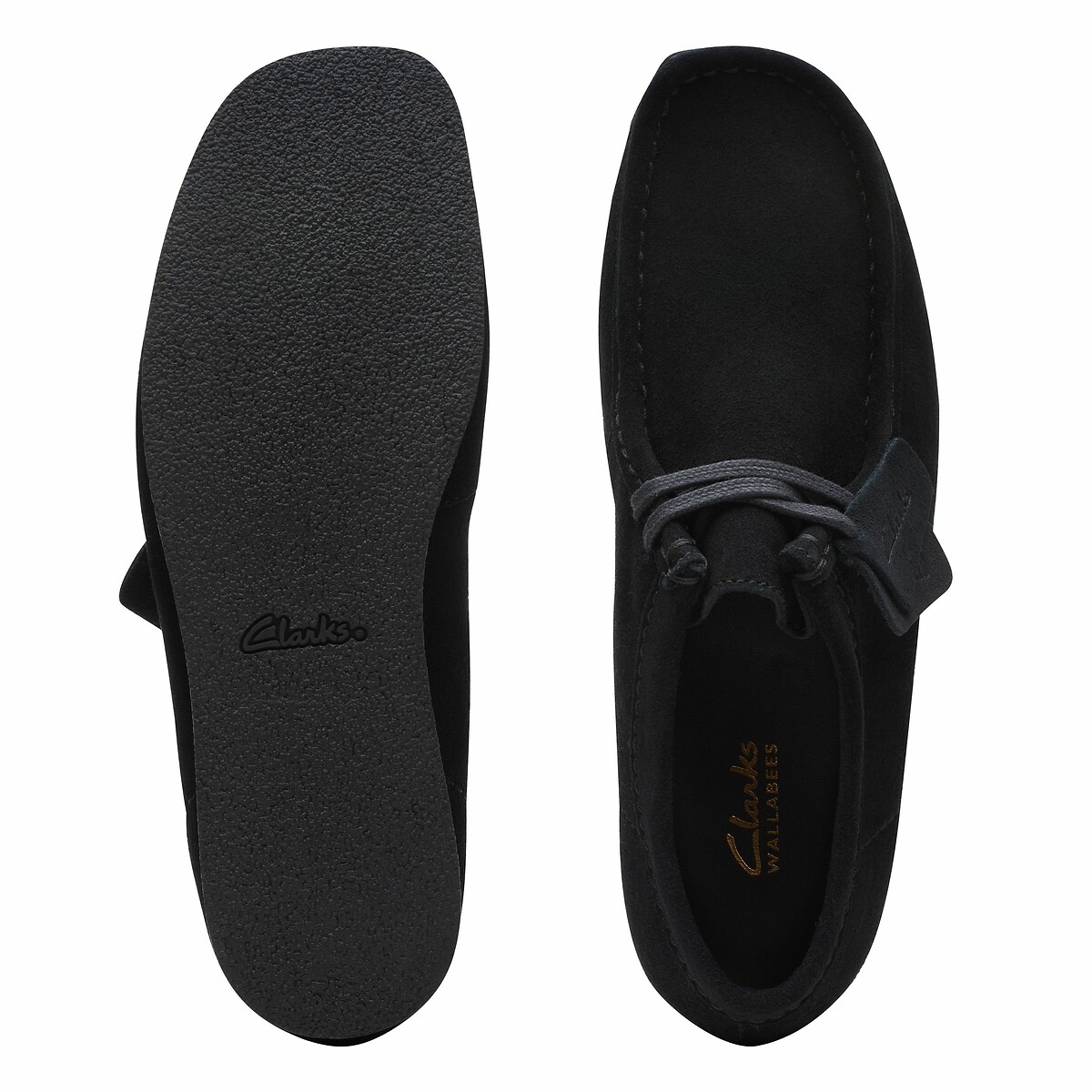 Derby Wallabee in pelle scamosciata nero , CLARKS