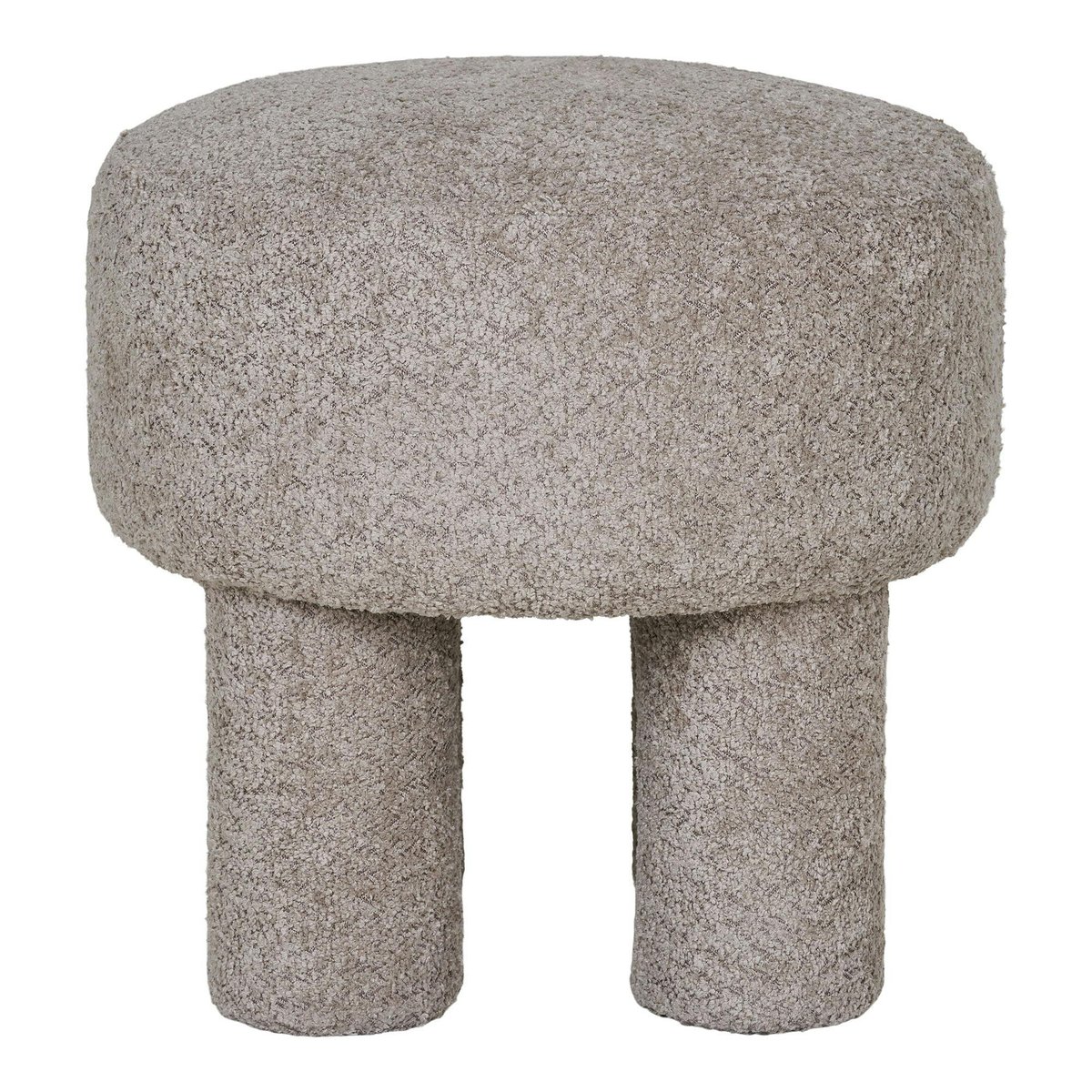 Pouf de salon gris clair sur pieds BRUGES gris, PIER IMPORT