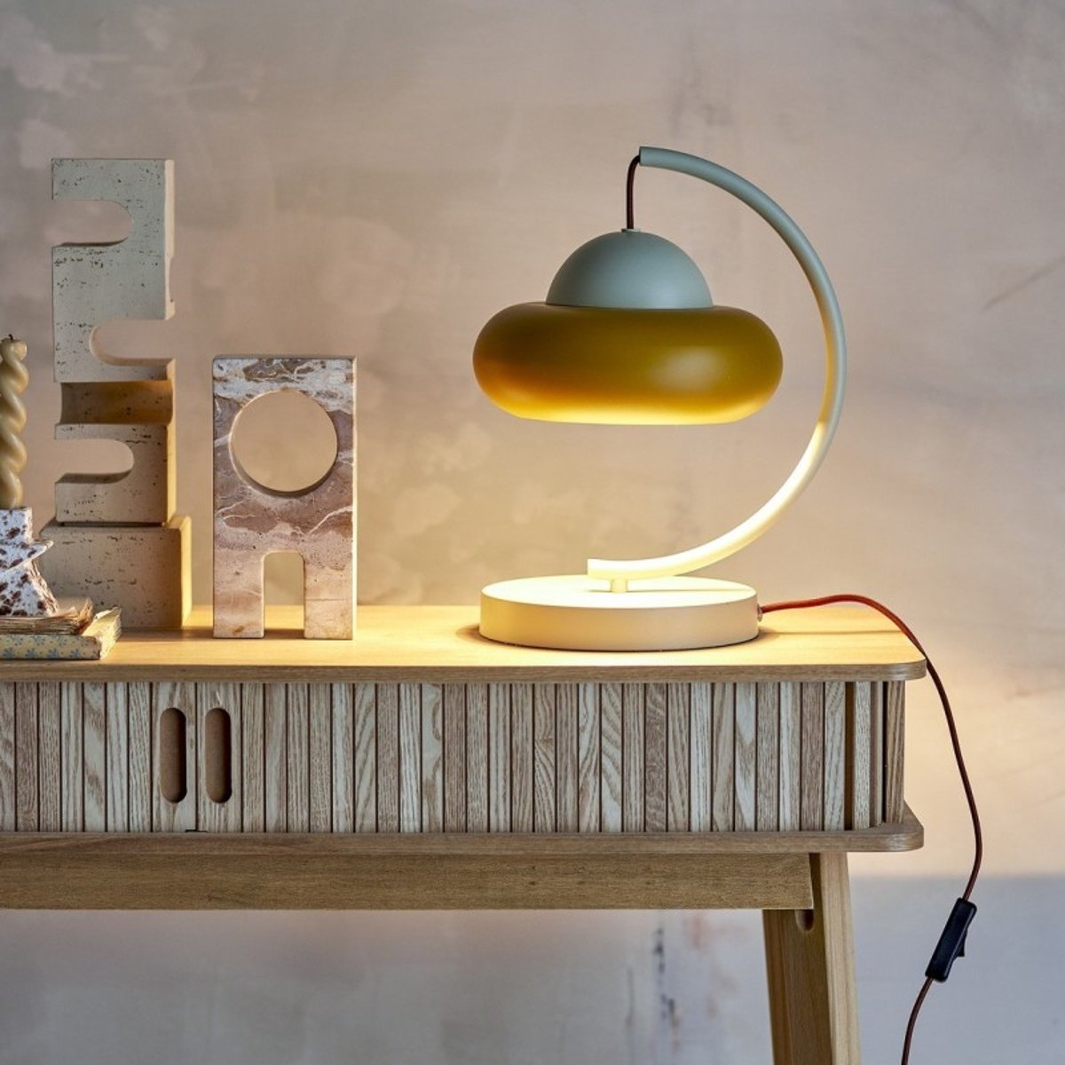 Lampe de table design Bubble jaune, BLOOMINGVILLE