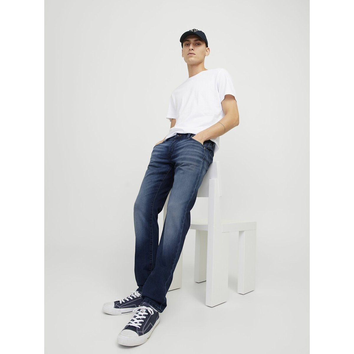 Mike Straight Jeans denim blue , JACK & JONES