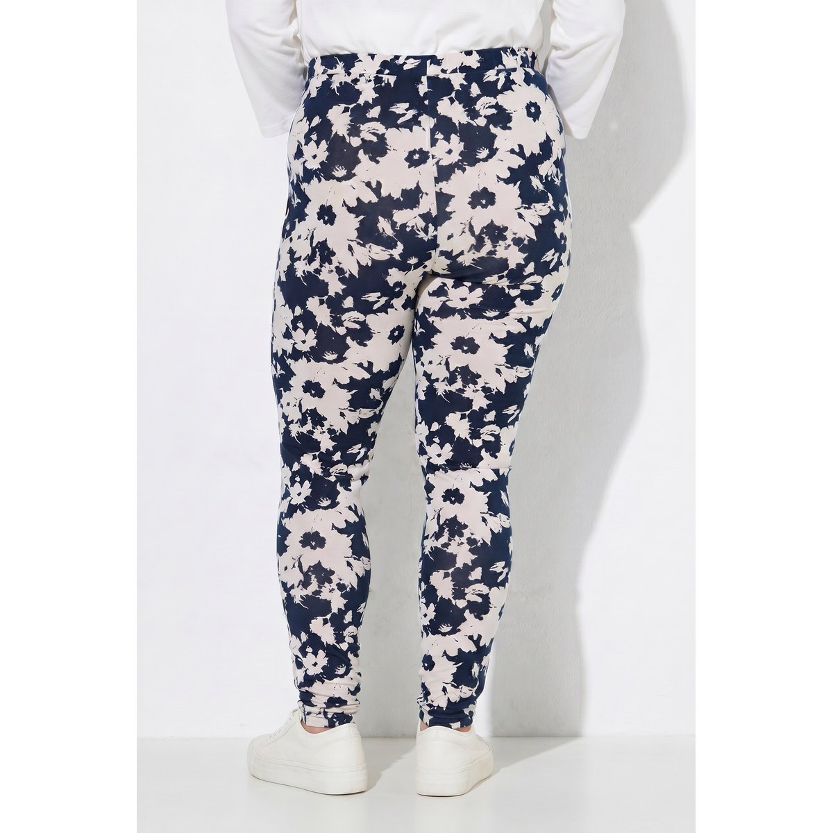 Legging en coton bio marine, ULLA POPKEN