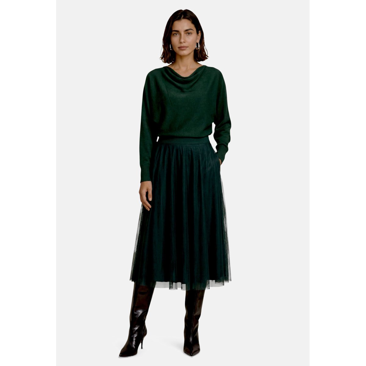 Jupe en tulle green forest, ZERO