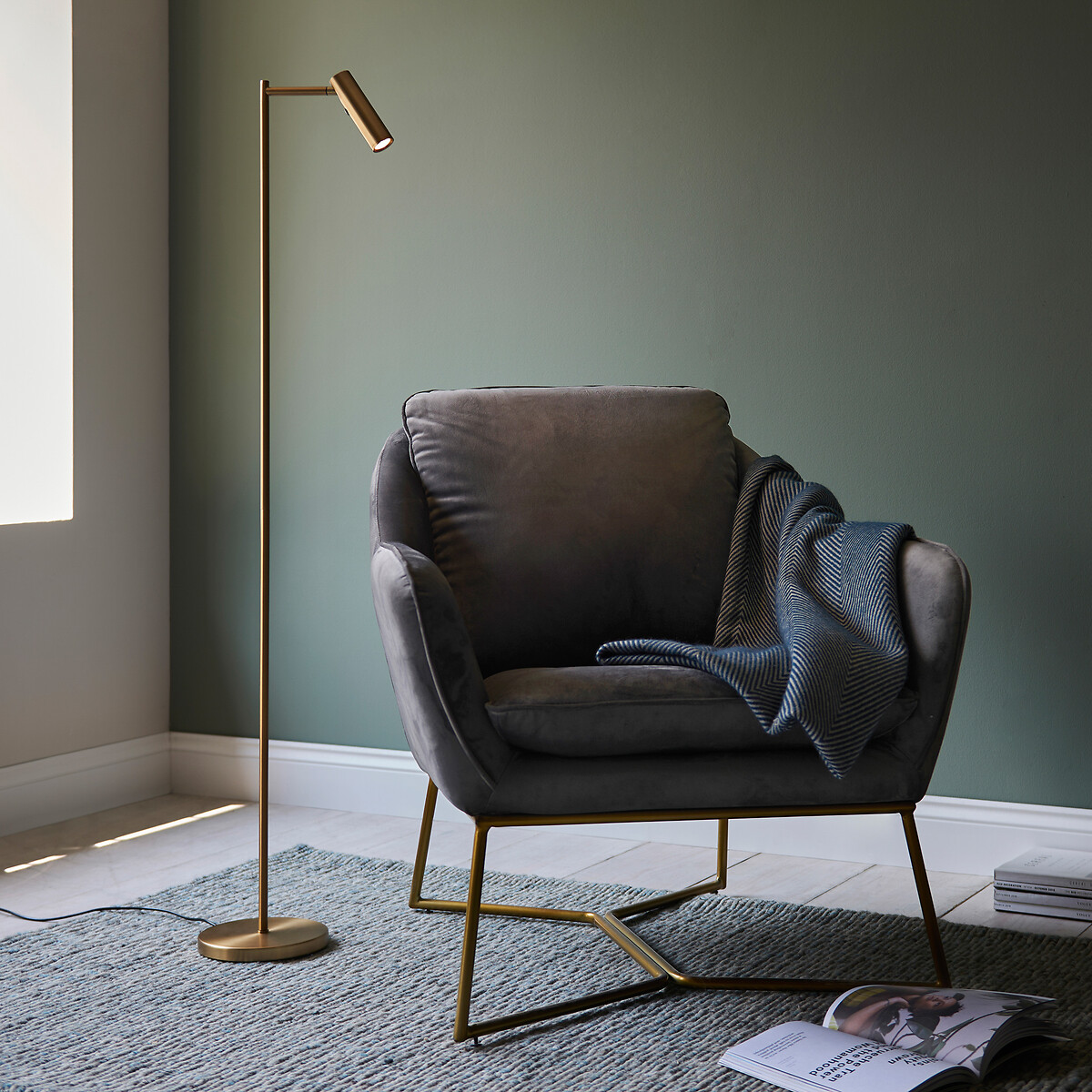 Dedicated Reader Floor Lamp aged brass, ÉDITÉ