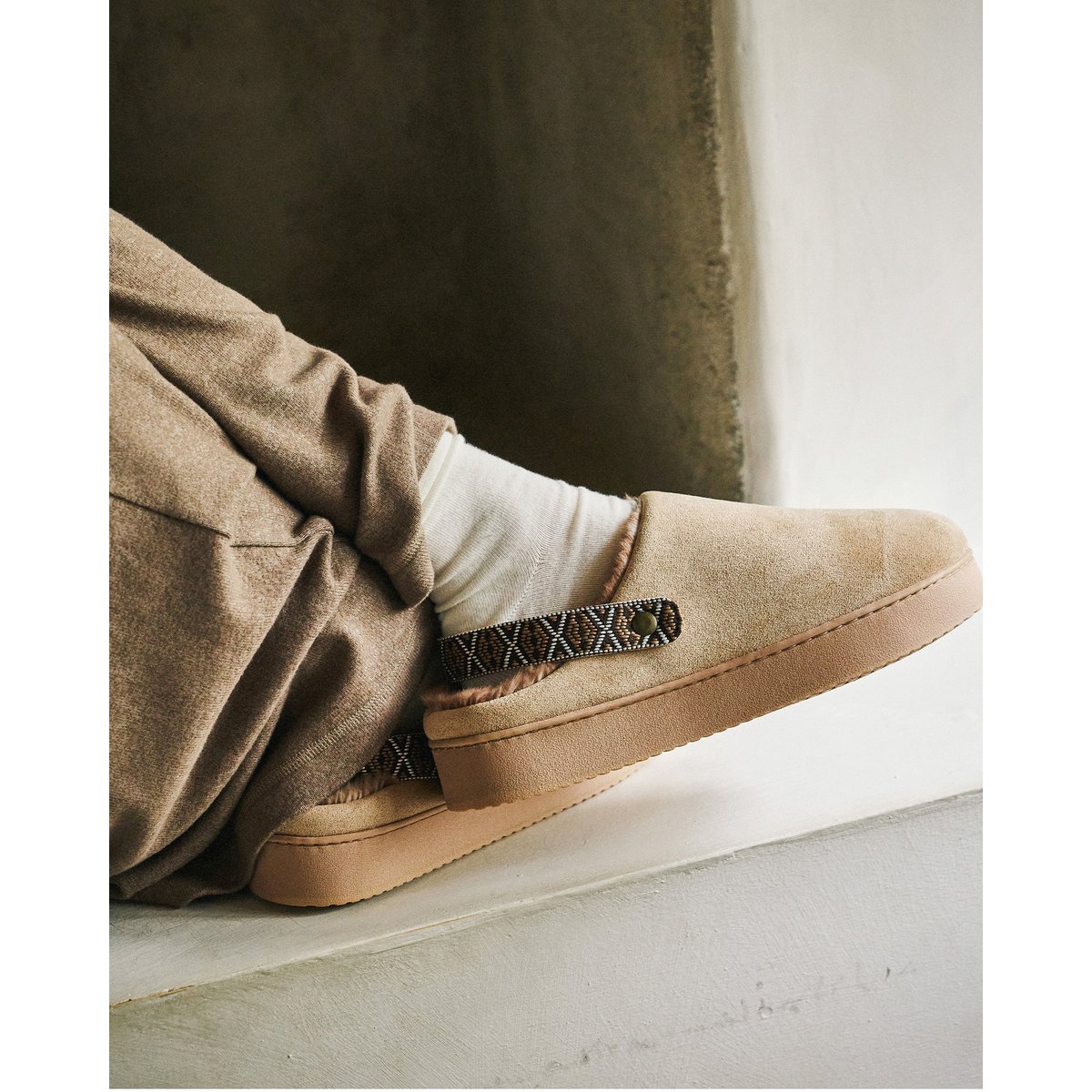 Chaussons Mules beige, ISOTONER