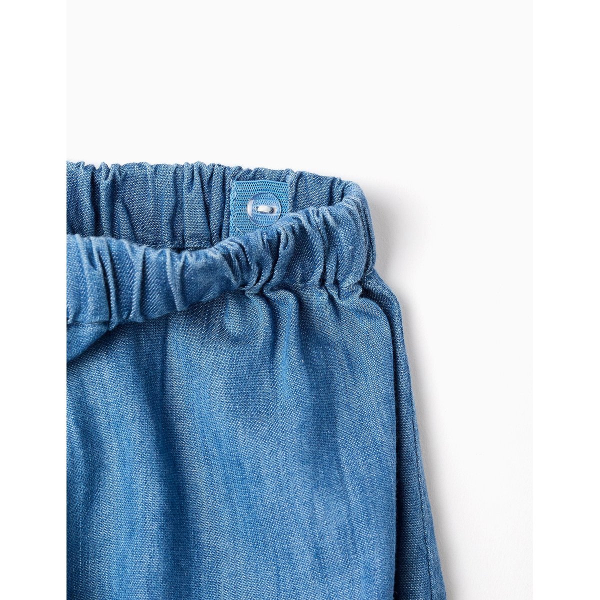 Ensemble T-shirt en coton et short en jean jaune clair, ZIPPY