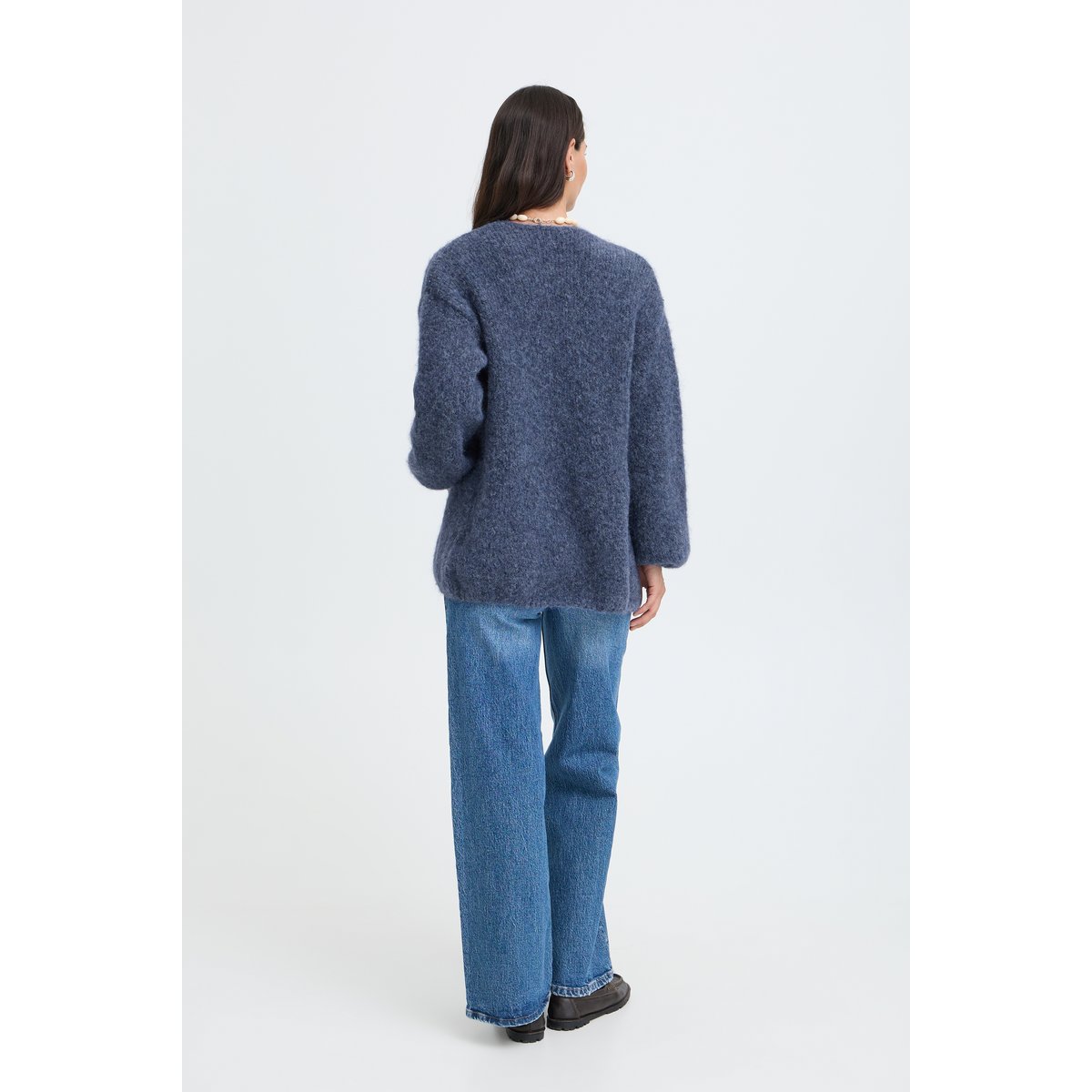 Á manches longues bleu blue horizon melange, B.YOUNG