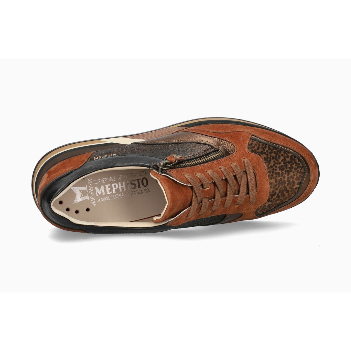 Baskets en cuir OLIMPIA marron hazelnut 5,5, MEPHISTO