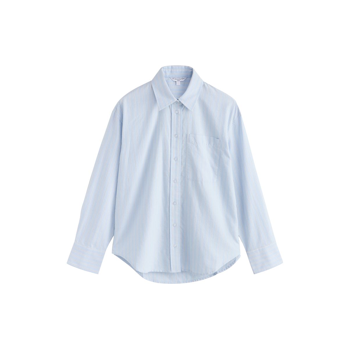 Chemise décontractée manches longues en coton rayé bleu/blanc, NEXT