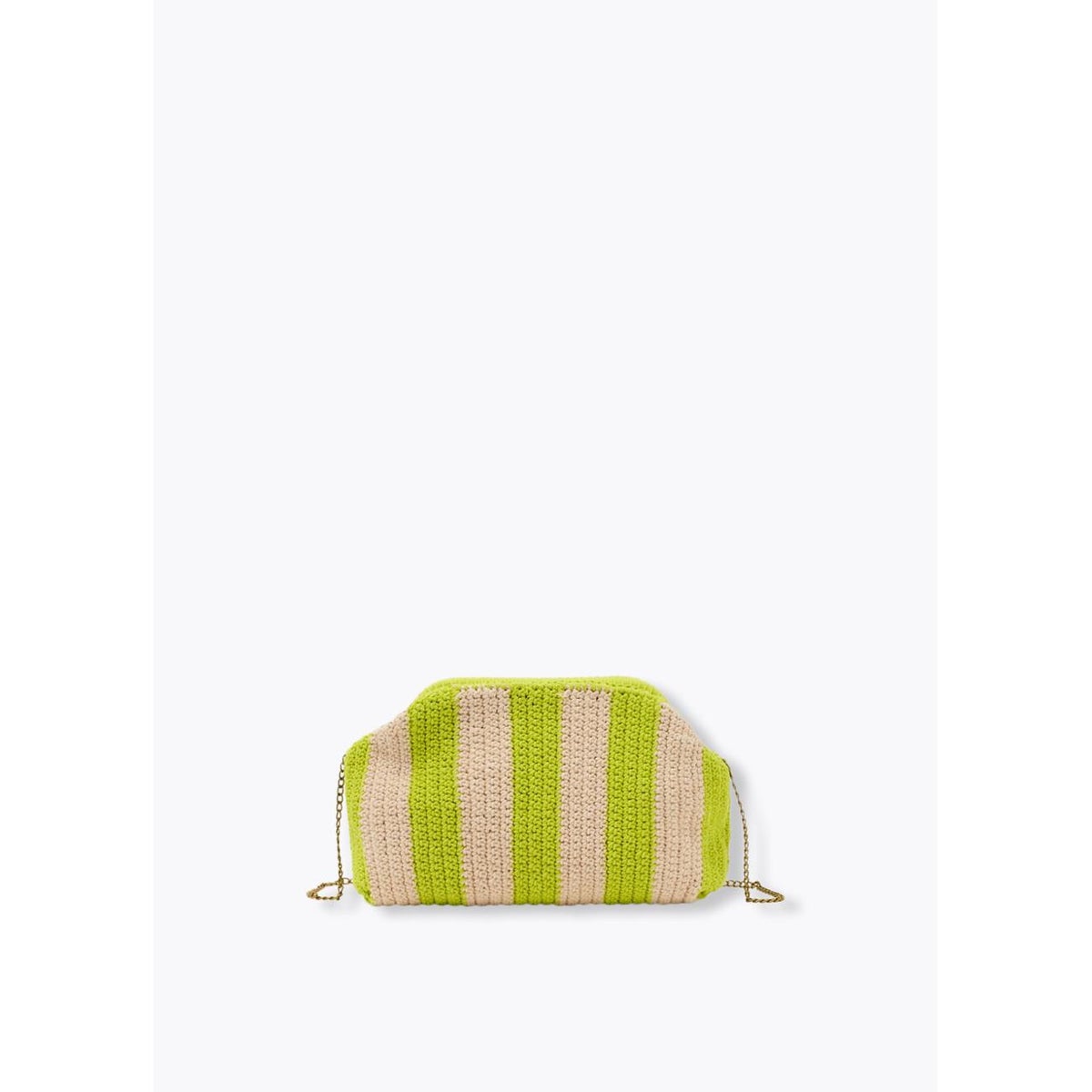 Sac/pochette en crochet jaune fluo, PROMOD