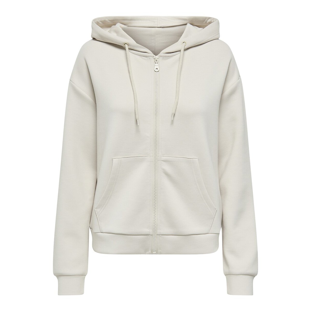 Sweat zippé Lounge à capuche beige, ONLY PLAY