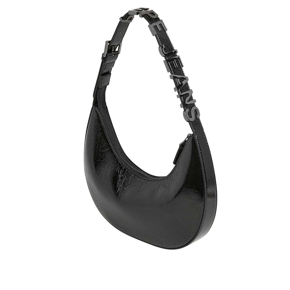 Sac Demi-Lune Effet Cuir noir, PEPE JEANS