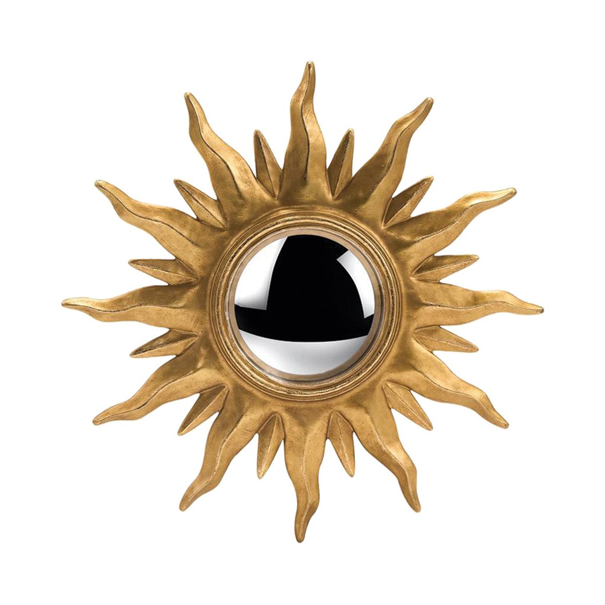 Ex-voto miroir soleil déco murale doré, OPJET