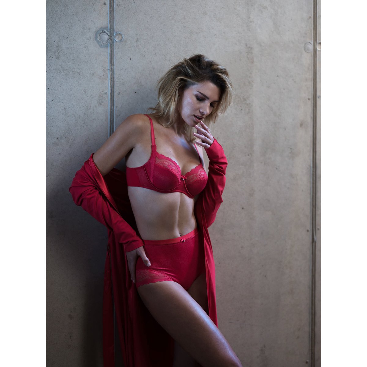 Culotte taille haute EVELYN rouge, LISCA