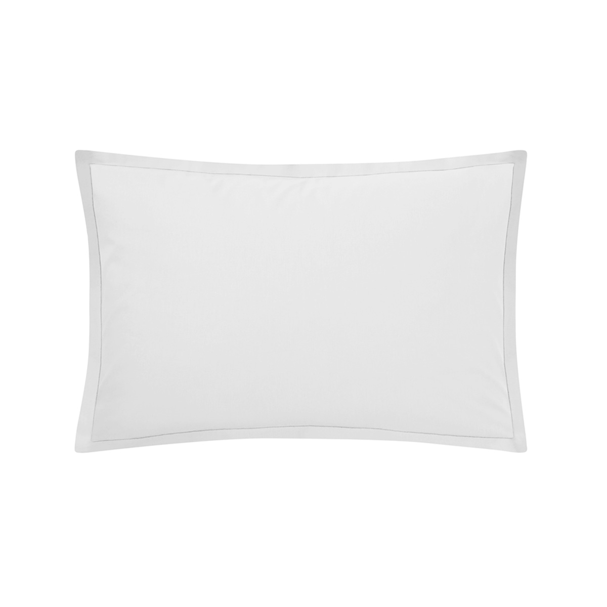 Parure de lit unie en coton, taies rectangles, TOUT DOUX blanc, ESSIX